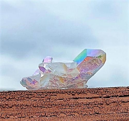 Angel Aura Mini Quartz Crystal Cluster