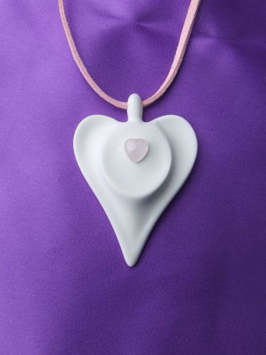 Guardial Angel Necklace - Rose Quartz